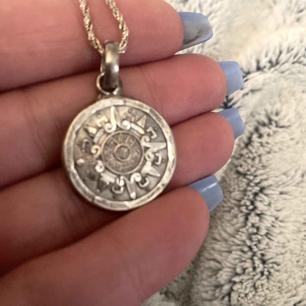 Mexican Aztec Sun and Moon Worry Coin